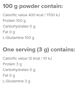 ironmaxx glutamine powder facts