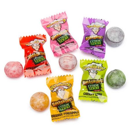 warheads smashups extreme sour hard candy packs  piece box