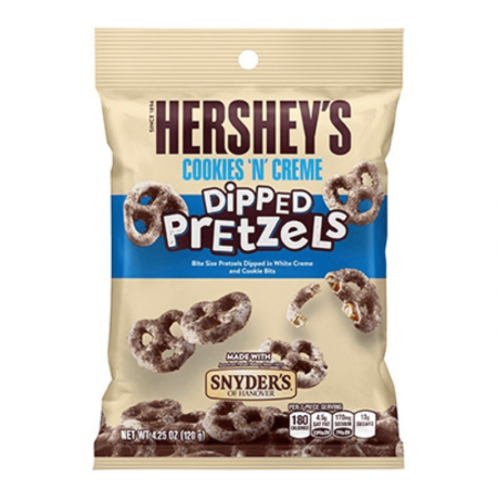 hershey s snyder s cookies creme dipped pretzels  oz g