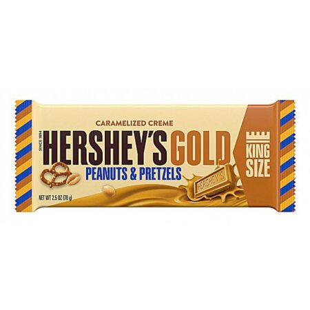 hersheys gold with peanuts and pretzels king size