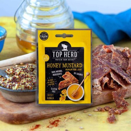 original honey mustard pork jerky eight snack packs