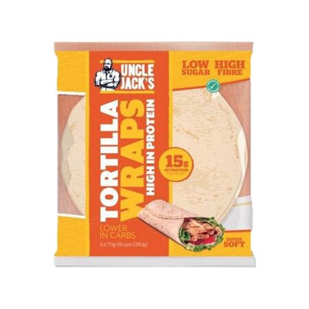 uncle jacks high protein wraps