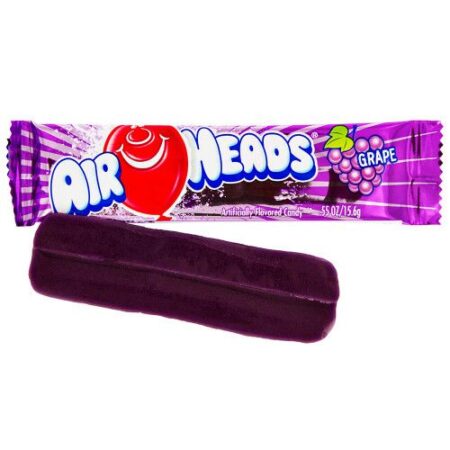 grape airheads taffy candy bars  piece box