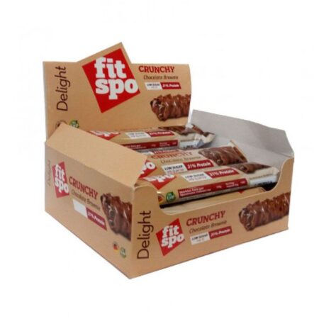 fitspo delight crunchy chocolate brownie display