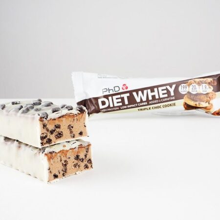 phd diet whey triple choc cookie protein bar