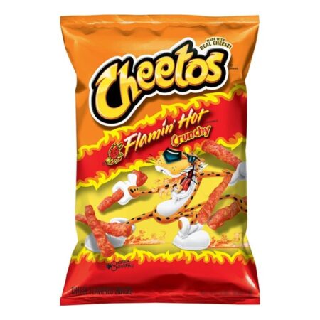 cheetos flaming hot crunchy   g