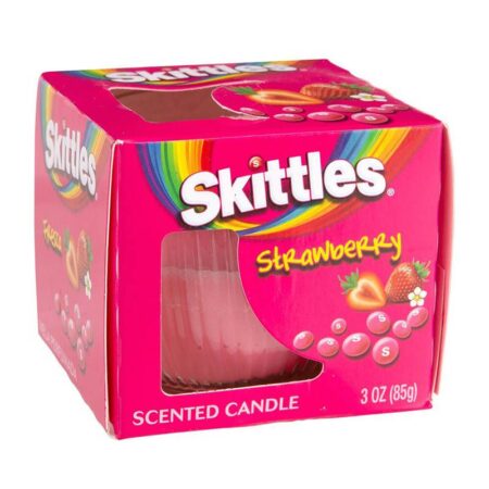 skittles strawberry scented candle