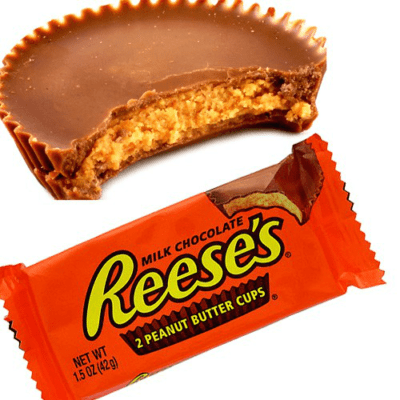 REESES MILK CHOCOLATE 2 PEANUT BUTTER CUPS