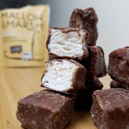 mallow marsh vanilla coated in milk chocolate
