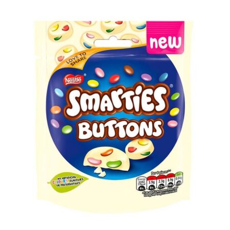 smarties buttons white chocolate g