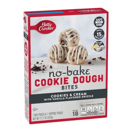 betty crocker cookies cream no bake cookie dough bites g