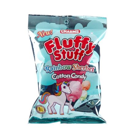 charms fluffy stuff rainbow cotton candy