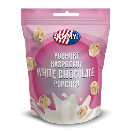 jimmys yoghurt raspberry white chocolate popcorn