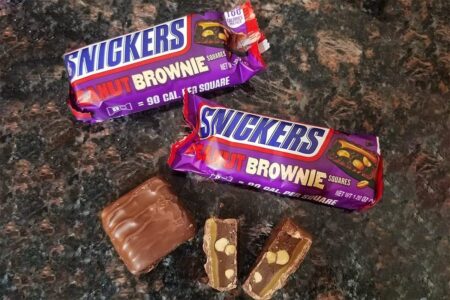 snickers peanut brownie squares g