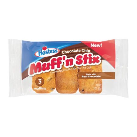 hostess chocolate chip muff n stix  pack single