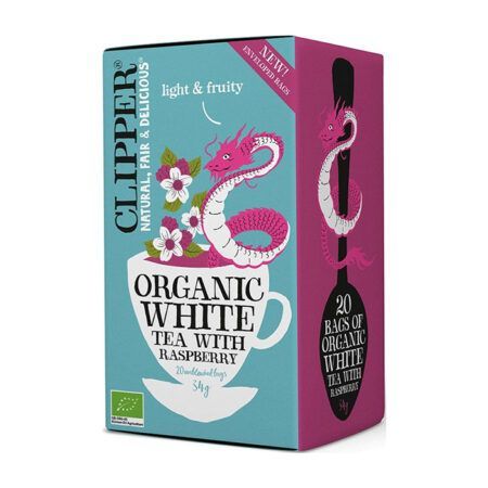 Clipper Organic White Tea With Raspberry Βιολογικό Άσπρο Τσάι με Σμέουρο 34gr