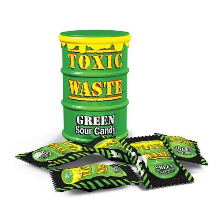 toxic waste green drum sour candy