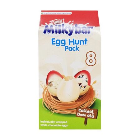 nestle milkybar egg hunt  pack white chocolate eggs