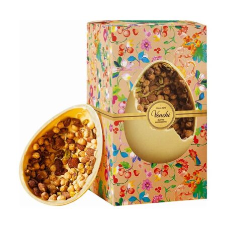 venchi gourmet white chocolate egg with salted nuts  g
