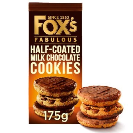 Foxs Fabulous Half Coated Milk Chocolate Cookies 1147