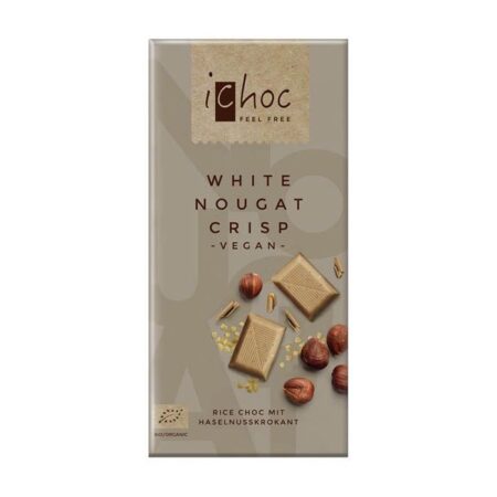 iChoc Vegan Chocolate White Nougat Crisppfp