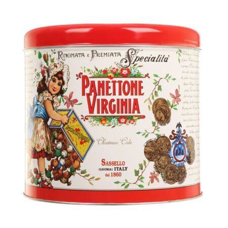 Amaretti Virginia tall panettone tin kg