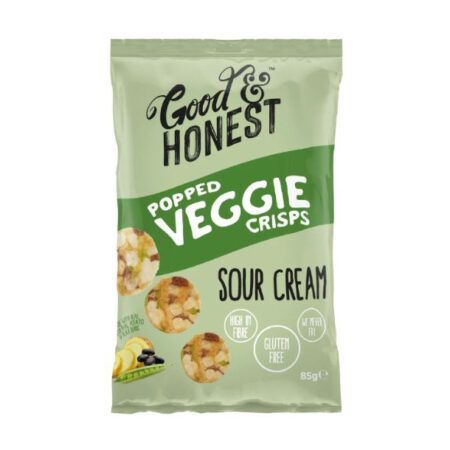 Good Honest Popped Veggie Crisps Sour Cream ΧΓ 85gr Good & Honest Popped Veggie Crisps Sour Cream ΧΓ 85gr