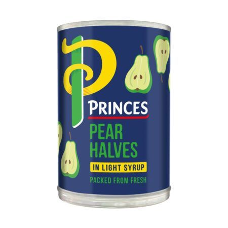 princes pear halves with juice 410g