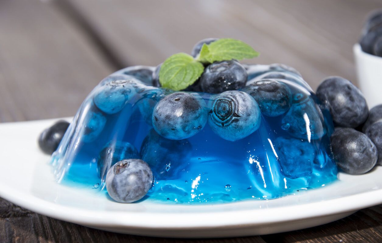 Blueberries in berry gel 1