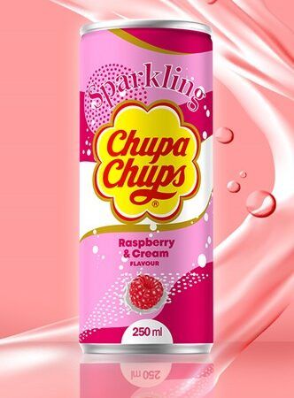 chupa chups sparkling raspberry cream 250ml 2