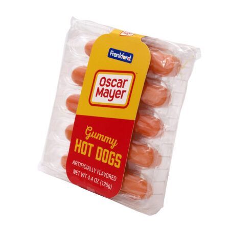 frankford oscar mayer gummy hot dogs 125gr