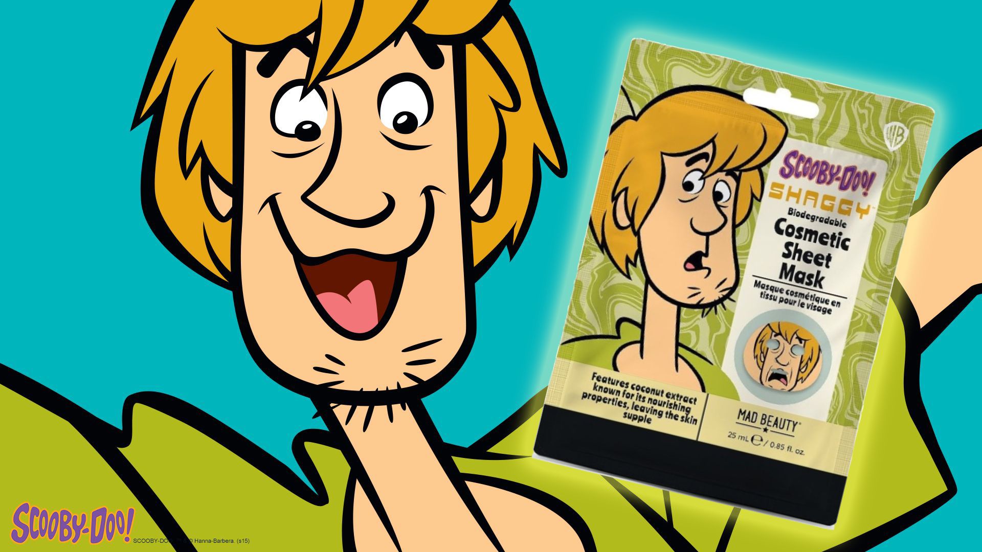 Mad Beauty Scooby Doo Shaggy Face Mask banner