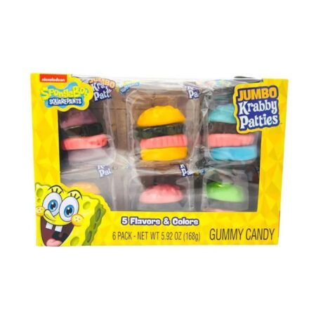 spongebob squarepants jumbo krabby patties 6 pack