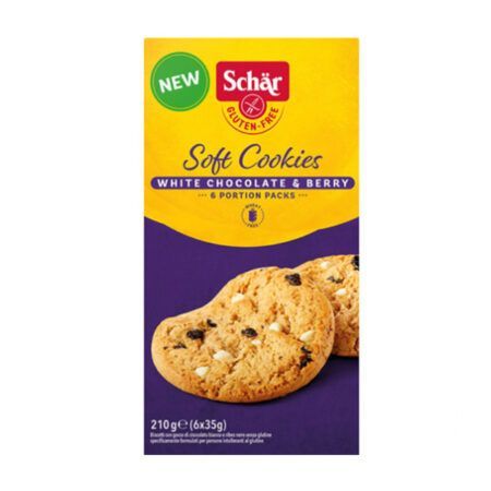 Schar Soft Cookies Με Λευκή Σοκολάτα Μούρα ΧΓ 210γρ