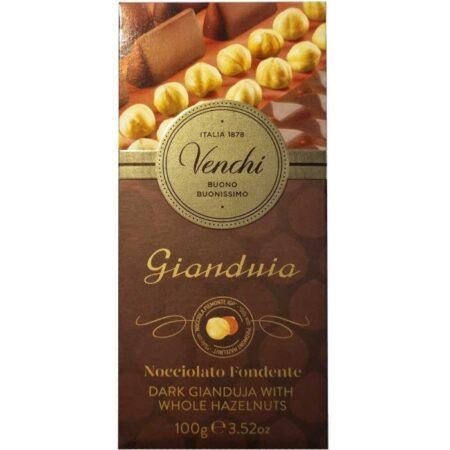Venchi Gianduia Dark Chocolate With Hazelnuts 100gr