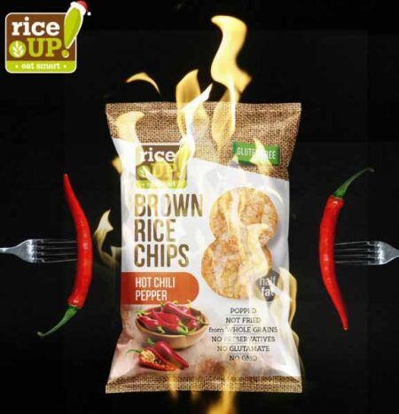 rice up brown rice chips 60gr chilli pepper 1