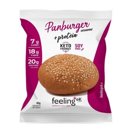 FeelingOk Πρωτεϊνικό Ψωμάκι Για Burger