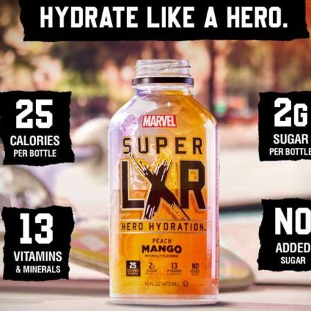 Marvel Super LXR Hero Hydration by Arizona Peach Mango 473ml 1