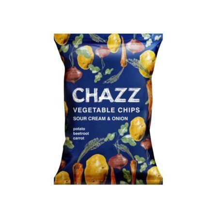 CHAZZ 3 VEGETABLE Chips Sour Cream Onion Flavour 75g