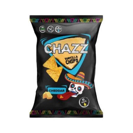 Chazz Cheddar cheese flavored tortilla chips 100 g