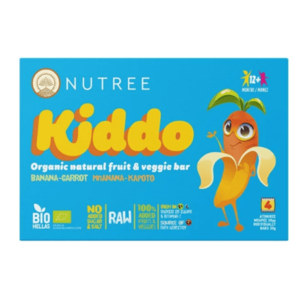 Nutree Kiddo Βιολογικό Παιδικό Snack Με Μπανάνα Καρότο