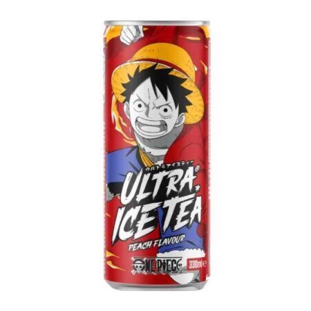 Ultra Ice Tea One Piece Luffy Peach Flavour Can 330ml