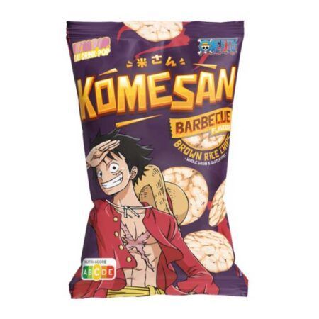 komesan wholemeal rice chips bbq flavor one piece 60gr