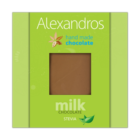 Alexandros Χειροποίητη Σοκολάτα Γάλακτος Με Στέβια 90g