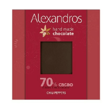 Alexandros Χειροποίητη Σοκολάτα Υγείας Με Τσίλι 90g