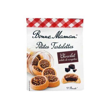 BONNE MAMAN petites tartelletes chocolat Eclats De Nougatine 250g