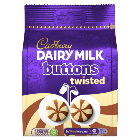 Cadbury Dairy Milk White Twisted Buttons 105g