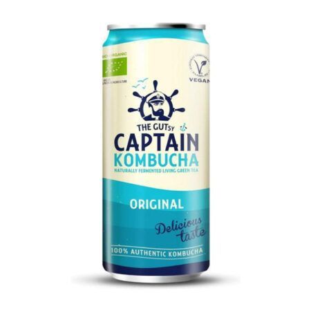 Captain Ανθρακούχο Ποτό Kombucha Zero Γεύση Φυσική ΧΓ 250ml