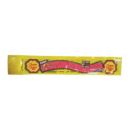 Chupa Chups Sour Belt Strawberry Flavour Soft Candy 10gr