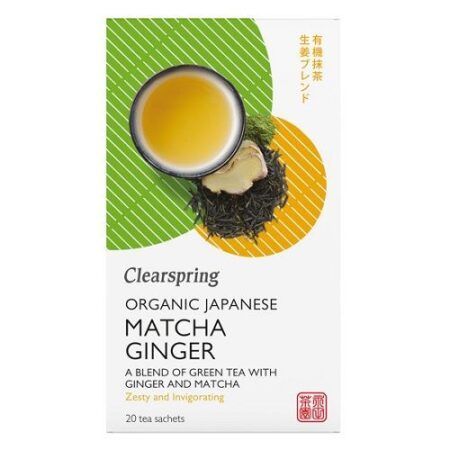 Clearspring Τσάι Matcha Με Ginger 20φακ 36gr